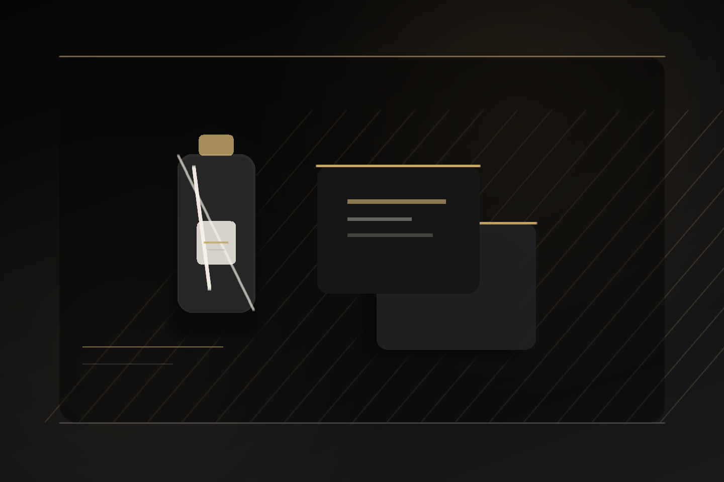 Premium perfume packaging components including rigid box and bottle presentation